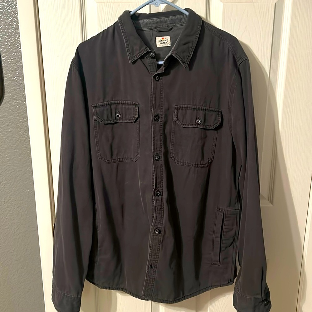Marine Layer size large washed gray shacket